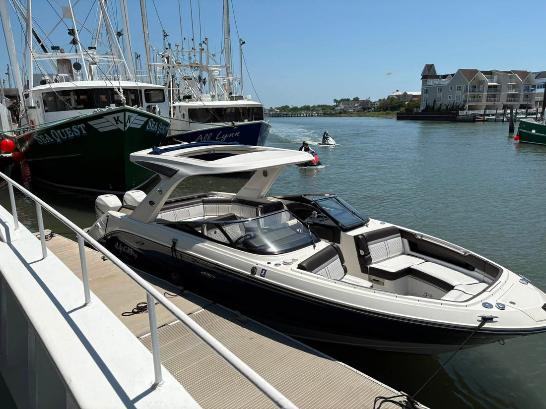 Sea Ray SLX helm with dual Medallion Viper II displays