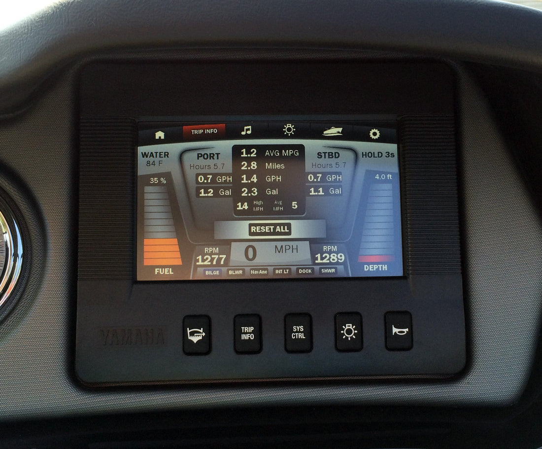 Yamaha Connext 7 inch Gen 1 touch screen display on 2015-2018 Yamaha 240 242 212 AR240 boats