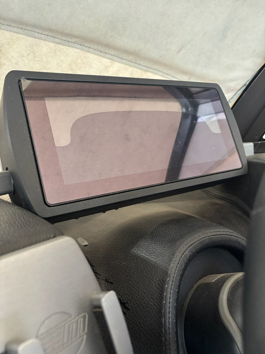 Glue leaking and vinyl delamination on a Malibu 12 inch Medallion Viper 2 screen dash