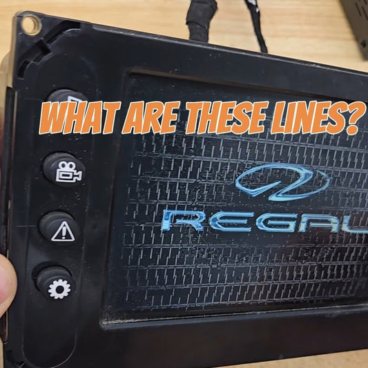 2016 Regal 7 inch Murphy HV700 touch screen showing delaminated lines and ghost touch failure