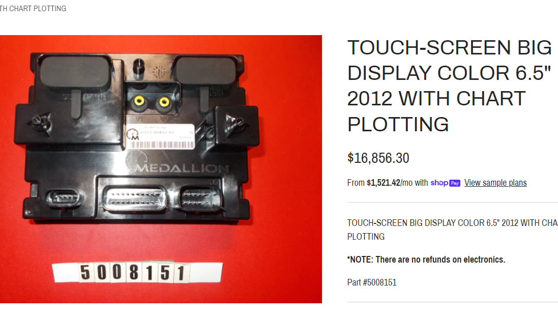 5008151 mastercraft touch screen