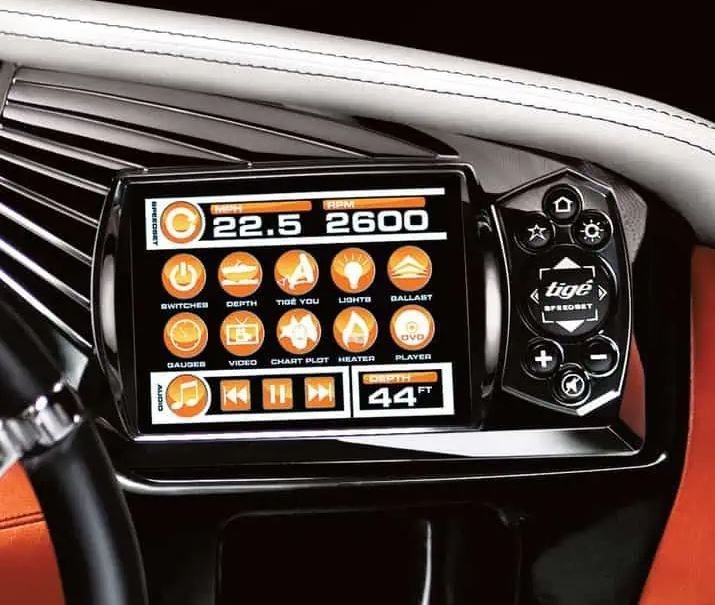 Tige Touch 1 delaminated Medallion display showing watery glue separation behind glass