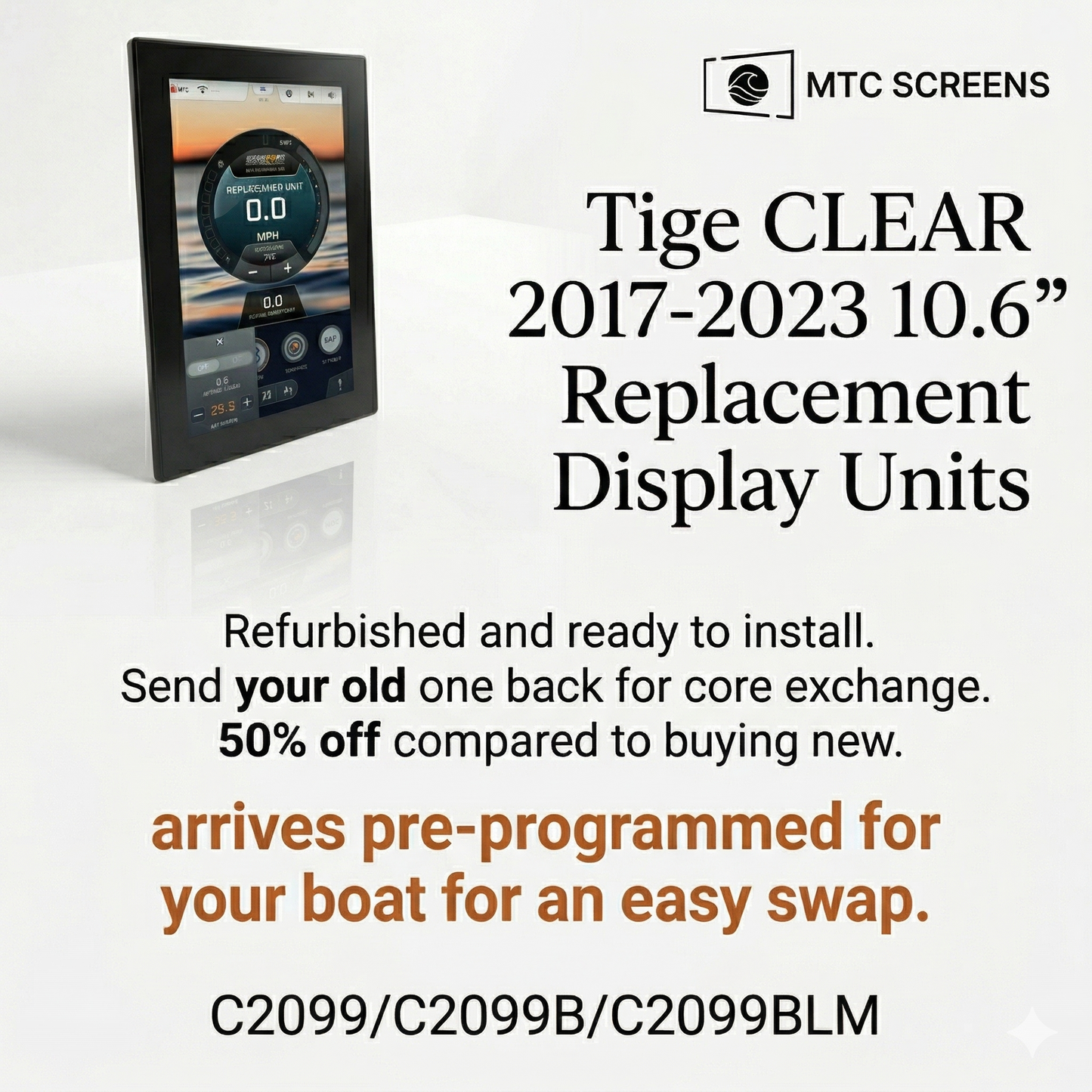 Tige CLEAR 10.6"Refurbished Screen Display Unit C2099BLM