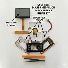 Malibu Medallion Info Center 3" LCD Overlay DIY Repair Kit