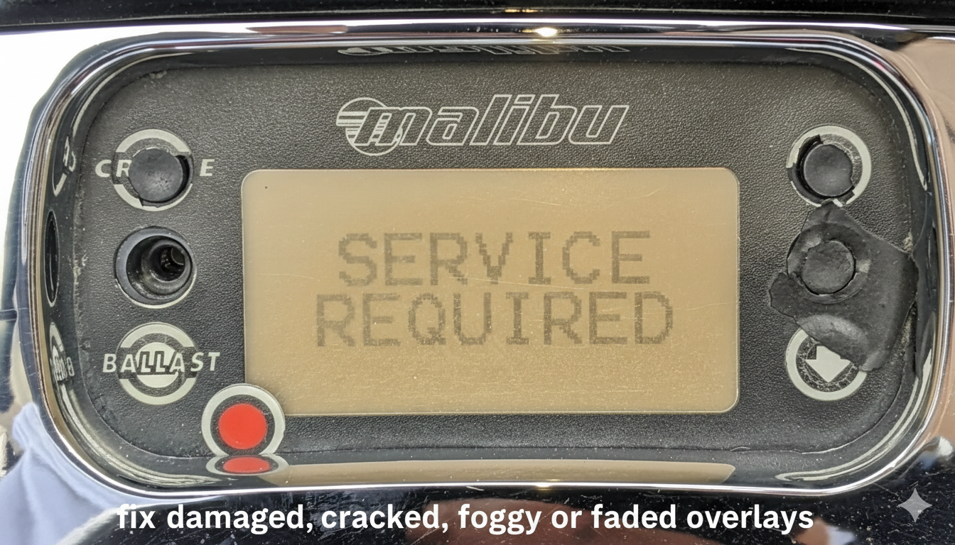 Malibu Medallion Info Center 3" LCD Overlay DIY Repair Kit