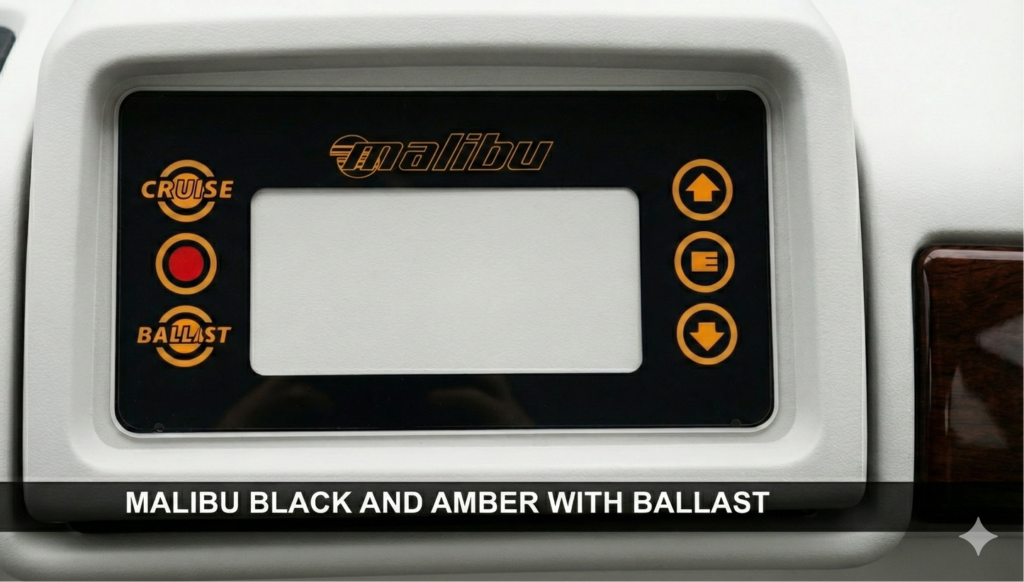 malibu black and amber overlay info center with ballast 4531-10749-01